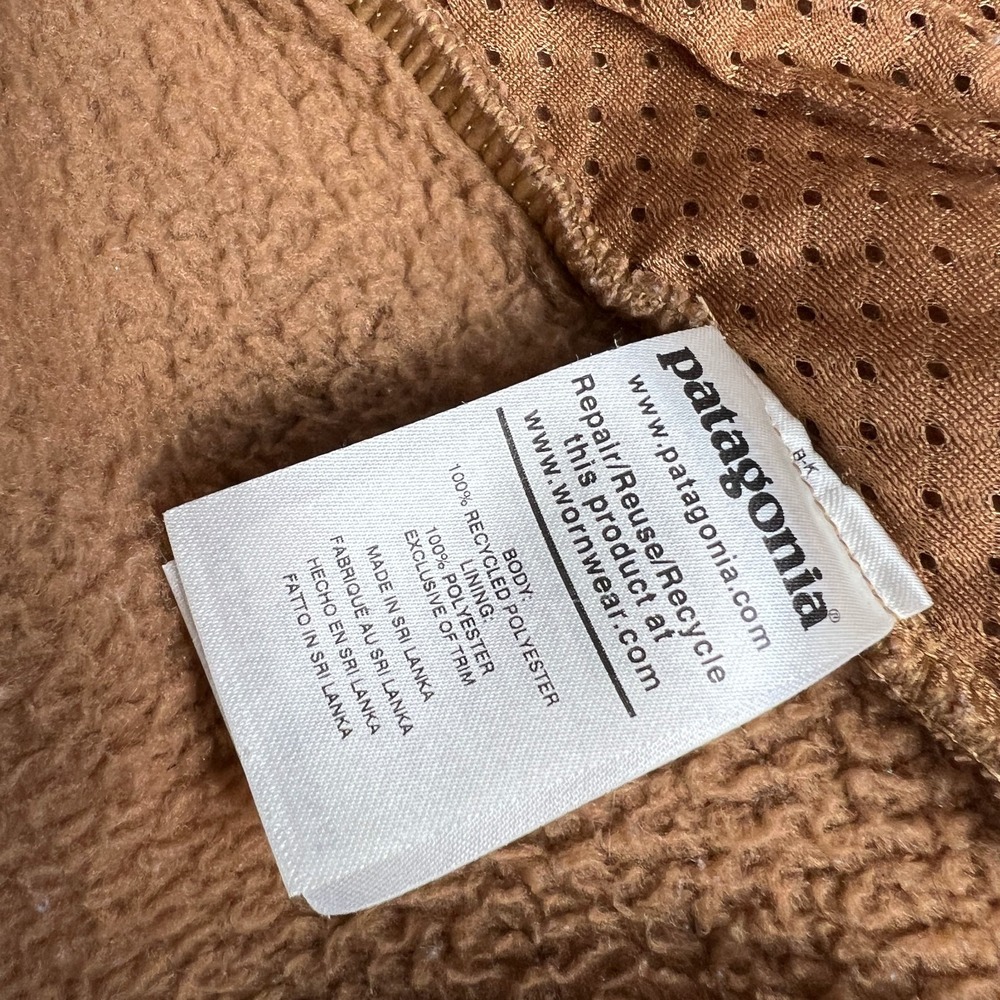 Patagonia Retro Pile Fleece Vest Womans Large Beech Brown Full Zip Gorpcore - Picture 4 of 12